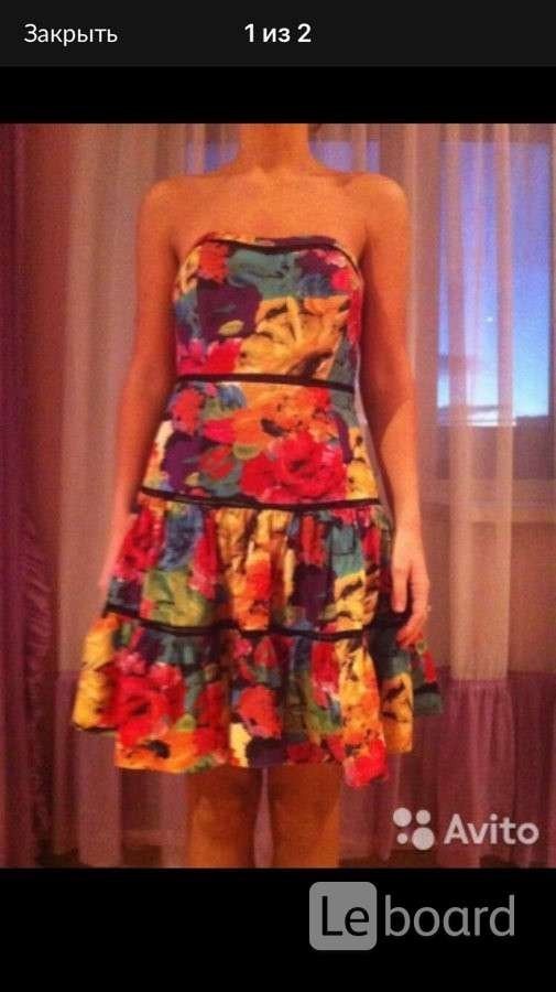 Сарафан anna sui м 46 44 клёш разноцветный платье вискоза вечерний корсетный нарядный на выпускной б