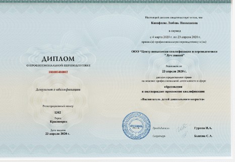 Курсы повышения квалификации для воспитателей